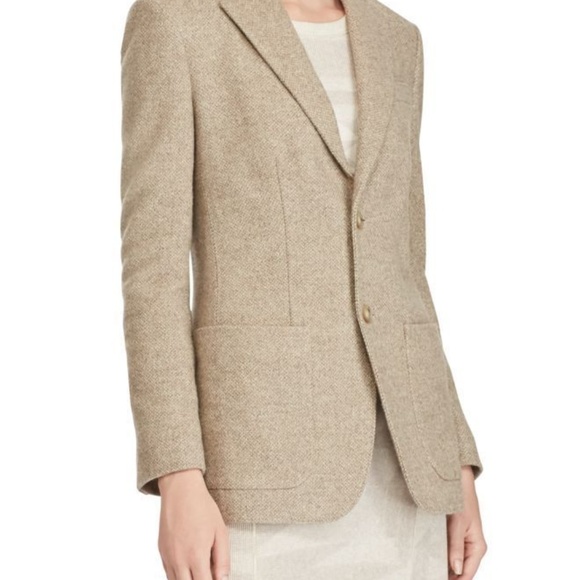 Polo Ralph Lauren Jackets & Blazers - Polo Ralph Lauren women's Tweed Blazer Soft Tan